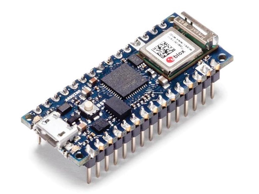 Arduino Nano 33 IoT with Headers [ABX00032] - ARM Cortex-M0+, WiFi & Bluetooth, 256KB Flash, 32KB SRAM, Secure Element, 14 Digital I/O, 6 Analog Inputs, Pre-Soldered Headers, Arduino IDE Compatible