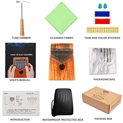 17 Keys Kalimba Thumb Piano, Protable Finger Piano with EVA Waterproof Hard Protective Case, Gift for Kids Adult Beginners