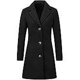Allegra K Women's Winter Pea Coat 2026 Fall Single Breasted Long Outerwear Trench Coats