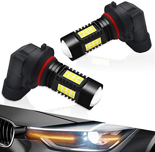 Viesyled 2800 Lumens 6000K Extremely Bright PX Chips Extremely Bright H10 9145 9140 LED Fog Light Bulbs Max 80W for DRL or Fog Lights Xenon White Pack of 2