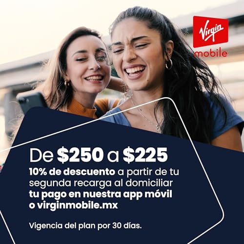 Genérico Chip Virgin Mobile 250 | 17 GB totales + Redes sociales ILIMITADAS (Tarjeta SIM física) | 14 GB Libres (Comparte Internet) | 3 GB Video | Cobertura y Velocidad 5G a Nivel Nacional