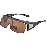 LEICO FASHION Polarized Sunglasses Fit Over Prescription Glasses for Men Women Flip Up Shield Wrap Around Driving Shades