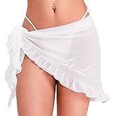 xo, Fetti White Bride to Be Embroidered Sarong | Bachelorette Party Cover-Up, Bridal Shower Accessory, Bridesmaid Gift, Bridal Beach Skirt