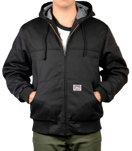 Ben Davis Men Jackets Hooded Front Zipper Fleece Lining Jacket
