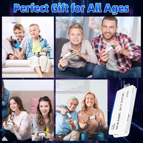 Retrogaming Console, Retro 20,000+ Classic Games Console with 2 Wireless HDMI TV Controllers Plug & Play, Retro Gaming Console for Family & Parties (64-G)