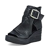 A.S.98 Naya Women's Wedge Sandal Black/Black