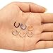 Likimar 18G 316L Stainless Steel Nose Rings Hoop Nose Piercing Body Jewelry (6PCS)-8mm