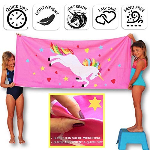 1 Unicorn+Towel+Perfect+Girls+Microfiber