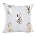 MHB Gold Foil Pineapple Throw Pillow Case Cushion Cover 18