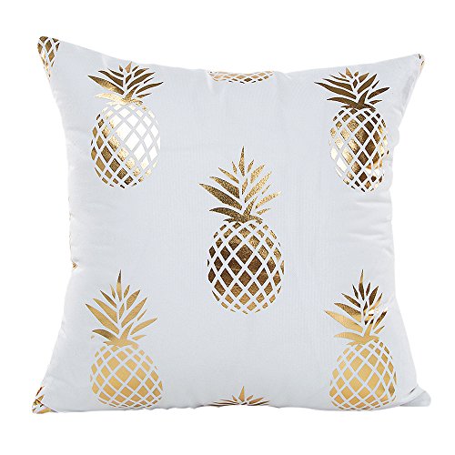 MHB Gold Foil Pineapple Throw Pillow Case Cushion Cover 18