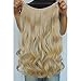 Invisible Wire Hair Extensions Pieces Secret Curly Wavy Hair Extension Synthetic Adjustable Headband for Women Hairpieces (20 Inch (Pack of 1), Golden Blonde)