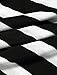 Allegra K Ladies Stripes Stretchy Ribbed Spring Tunic Knit Shirt M Black White