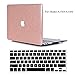 MacBook Air 13 inch Case, VTOSEN 2 in 1 Bundle Bling PC Hard Shell Cover Case with Keyboard Cover for Macbook Air 13.3 inch(Model:A1369/A1466) (Rose Gold)