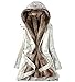 SATUKI Women's Winter Thicken Mid-Length Lamb Wool Hooded Cotton Coats Jackets
