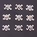 10Pcs Cool Punk Gothic Skull Bling Rhinestone Nail Art Nail Tip Decoration Cellphone Decoration by Generic