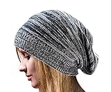 Sandistore hot sale Unisex Knit Baggy Beanie Beret Winter Warm Oversized Ski Cap Hat (Black)