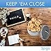 TIN COOKIE JAR By Spigo Great for Storing All Your Cookies and Delicious Treats, Durable Construction And Stylish Retro Design, 1.56 Gallons (Grey)