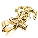 Sobly Jewelry Men's Stainless Steel Gold Anchor Nautical Steering Wheel Jesus Cross Pendant Necklace -with 23 inch Chain