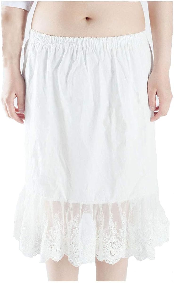 Half Slip for Women Skirt Extender with Lace Trim 100 Cotton Vintage