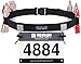 Engine Design Group NGN Race Number Belt for Triathlon, Marathon, Running, Cycling (10 Gel Loops) (Black)