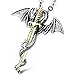 Men's Vintage Stainless Steel Tribe Gothic Dragon Sword Pendant Biker Necklace Silver Gold 20inch Chain