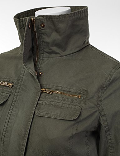 DRESSIS Women's Lightweight Military Anorak Jacket OLIVE S - Thumbnail 3