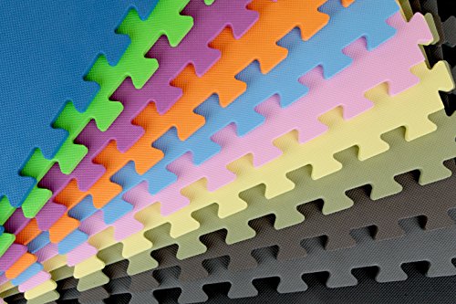 IncStores Premium Interlocking Foam Tiles - Ideal for p90x, Insanity, pilates, yoga, other aerobic/cardio work outs, and kids playrooms…
