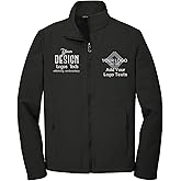 INK STITCH Men J901 Custom Embroidery Logo Texts Collective Soft Shell Zip Up Jackets
