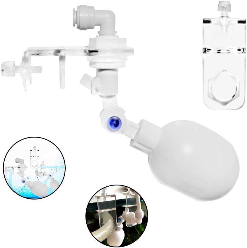 WaroomaFloat Ball Valve Kit, Tank Pond Shut Off Water Float Ball Valve Water Level Controller Mini Plastic Fish Tank Auto Refill Floating Ball For Fish Aquarium Water Trough Ponds
