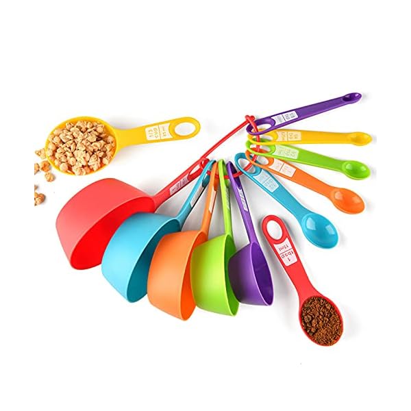 MOOGEE-Measuring-Cups-and-Spoons12-PCS-Plastic-Measuring-Spoon-SetColor-Plastic-Measuring-CupsKitchen-Gadgets-Tools-for-Baking-Cooking MOOGEE Measuring Cups and Spoons,12 PCS Plastic Measuring Spoon Set,Color Plastic Measuring Cups,Kitchen Gadgets Tools…