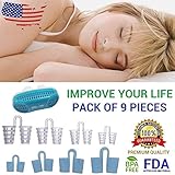 [Amazon Exclusive] Stop Snoring Solution – 9 Pieces in a Kit – 2 Types of Nasal Dilators 4 Sets Each & 2 in 1 Function Anti Snoring + Air Purifier Nose Vents/Plugs/Clips/Devices – Snore aid