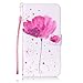 iPhone 7 Plus Case,HAOTP(TM) Beauty Luxury Fashion PU Flip Stand Credit Card ID Holders Wallet Leather Case Cover for iPhone 7 Plus (Lotus)