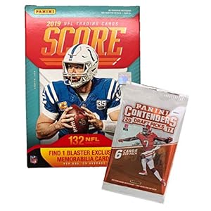 2019 Score NFL Football Blaster Box 132 Cards & 1 MEMORABILIA Card per Box plus a Bonus Pack