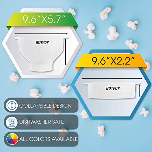 The Original Hotpop Microwave Popcorn Popper, Silicone Popcorn Maker