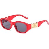 LASPOR Irregular Sunglasses for Women Men Trendy Retro Vintage Rectangle Glasses Hexagon Shades Driving UV400 Protection