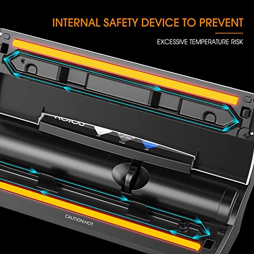 KOIOS Vacuum Sealer Machine, 80Kpa Automatic Food Sealer with Cutter for Food Savers, 10 Sealing Bags (FDA-Certified), With Up To 40 Consecutive Seals, Dry & Moist Modes, Compact Design (Silver) KOIOS Vacuum Sealer Machine, 80Kpa Automatic Food Sealer with Cutter for Food Savers, 10 Sealing Bags (FDA-Certified), With Up To 40 Consecutive Seals, Dry & Moist Modes, Compact Design (Silver)