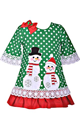Baby Girls Adorable Christmas Snowman/Snowwoman Dress (24 Months)
