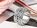 Flongo Men's Punk Rock Stainless Steel Cross Retro Style Sovereign Celtic Knot Band Ring, Size 11