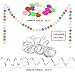 Fiesta Party Decorations, 14 Pcs Mexican Party Supplies Rainbow Paper Fans, Pom Poms Flowers, Circle Dot Banner, Foil Streamer for Mexican Cinco De Mayo Party Party Birthday Party Taco Decorations