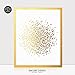 Abstract Dots Gold Foil Print Poster Cluster of Dots Art Print Modern Wall Art Gold Decor 8 inches x 10 inches A27