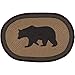 Wyatt Stenciled Bear Jute Placemat Oval Set of 6 12x18