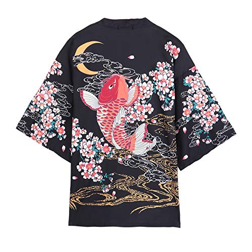 Rucan Women Open Cape Chinese Style Coat Blouse Kimono Jacket Cardigan
