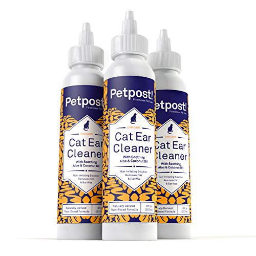 Petpost Cat Ear Cleaner Best Ear Remedy for Cats Natural Coconut