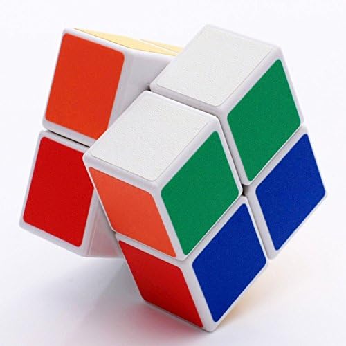 TOFOUYY 2x2x2 Single Hand Magic Puzzle Cube Toys Speeding Puzzles Competition Race Speed Classic Games World Twist (White)
