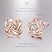NM NINAMISS Rose Gold Earrings for Women Sterling Silver Studs Gifts for Her Wife Anniversary Birthday Gifts for Mother Daughter Mom Girlfriend CZ Fine Jewelry Hypoallergenic