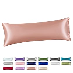 Satin Body Pillow Cover, Champagne Gold Silky