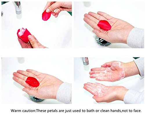 Kinteshun Bath Soap Rose Flower,Flora Scented Rose Petal Bouquet Gift Box I Love You Little Bear Doll(12pcs Rose,Gradually Varied Red) - Thumbnail 4