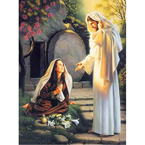 LOVEER 5D DIY Diamond Painting, Embroidery Rhinestone Bible Story About Jesus Christ Paintings Cross Stitch Kit 16 X 12 Inch (A)