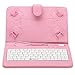 iRULU eXpro X1 7 Inch Quad Core Google Android Tablet PC, 1024x600 Resolution, Wi-Fi, Games, Dual Cameras, 8GB Nand Flash with keyboard (Pink Tablet)