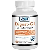 Digest-GI Extra Strength –Digestive Enzymes Supports Breakdown of Proteins, Fats, Carbohydrates, and Gluten 60 Capsules